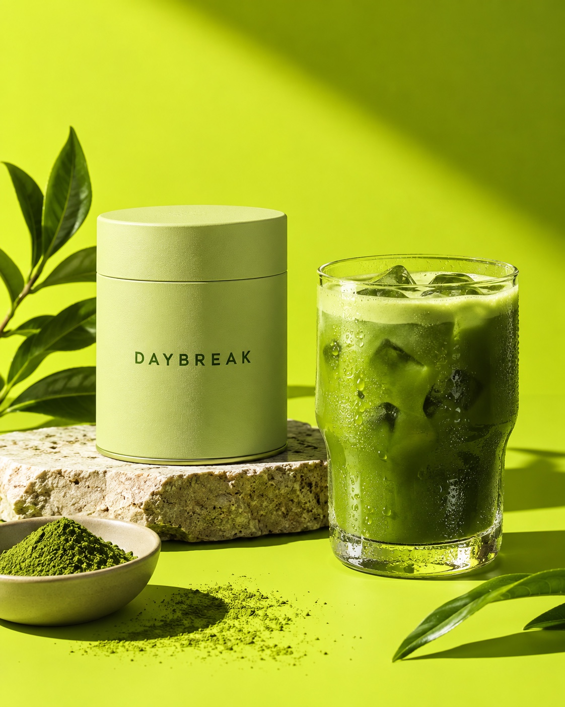 Daybreak matcha product concept